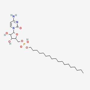 molecular formula C27H50N3O8P B12296234 1-Arabinofuranosylcytosine-5'-stearylphosphate 