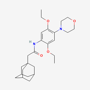 molecular formula C26H38N2O4 B1229625 2-(1-adamantyl)-N-[2,5-diethoxy-4-(4-morpholinyl)phenyl]acetamide 