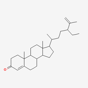 molecular formula C29H46O B12296267 17-(5-Ethyl-6-methylhept-6-en-2-yl)-10,13-dimethyl-1,2,6,7,8,9,11,12,14,15,16,17-dodecahydrocyclopenta[a]phenanthren-3-one 