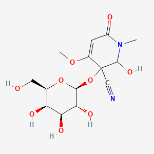 2-hydroxy-4-methoxy-1-methyl-6-oxo-3-[(2S,3R,4S,5R,6R)-3,4,5-trihydroxy-6-(hydroxymethyl)oxan-2-yl]oxy-2H-pyridine-3-carbonitrile