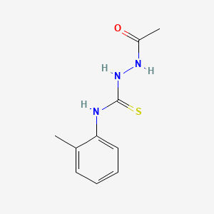 molecular formula C10H13N3OS B1229632 1-Acetyl-4-(2-tolyl)thiosemicarbazide CAS No. 94267-74-0