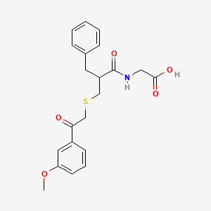 molecular formula C21H23NO5S B12296359 2-[[2-Benzyl-3-[2-(3-methoxyphenyl)-2-oxoethyl]sulfanylpropanoyl]amino]acetic acid 