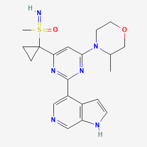 imino-methyl-[1-[6-(3-methylmorpholin-4-yl)-2-(1H-pyrrolo[2,3-c]pyridin-4-yl)pyrimidin-4-yl]cyclopropyl]-oxo-lambda6-sulfane