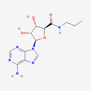 molecular formula C13H18N6O4 B1229638 Adenosine-5'-(N-propyl)carboxamide CAS No. 57872-80-7