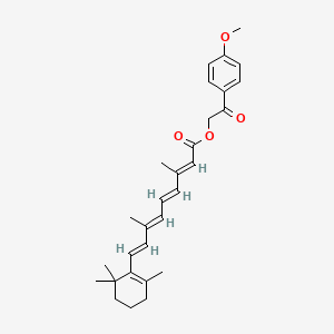 (2Z,4E,6E,8E)-2-(4-Methoxyphenyl)-2-oxoethyl 3,7-dimethyl-9-(2,6,6-trimethylcyclohex-1-en-1-yl)nona-2,4,6,8-tetraenoate