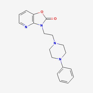 molecular formula C18H20N4O2 B1229641 3-(2-(4-Phenyl-1-piperazinyl)ethyl)oxazolo(4,5-b)pyridin-2(3H)-one CAS No. 134336-97-3