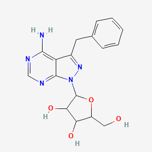 2-(4-Amino-3-benzylpyrazolo[3,4-d]pyrimidin-1-yl)-5-(hydroxymethyl)oxolane-3,4-diol