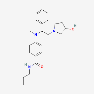 4-[[2-(3-hydroxypyrrolidin-1-yl)-1-phenylethyl]-methylamino]-N-propylbenzamide