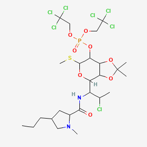 molecular formula C25H40Cl7N2O8PS B12296437 3,4-O-Isopropylidene Clindamycin 2-[Bis(2,2,2-trichloroethyl)phosphate] 