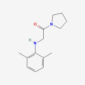 molecular formula C14H20N2O B1229645 Pyrrolidine, 1-(N-2,6-xylylglycyl)- CAS No. 60277-11-4