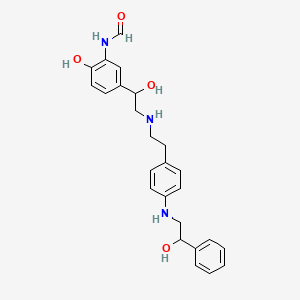 molecular formula C25H29N3O4 B12296450 N-[2-hydroxy-5-[1-hydroxy-2-[2-[4-[(2-hydroxy-2-phenylethyl)amino]phenyl]ethylamino]ethyl]phenyl]formamide 