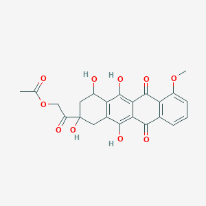 [2-oxo-2-(2,4,5,12-tetrahydroxy-7-methoxy-6,11-dioxo-3,4-dihydro-1H-tetracen-2-yl)ethyl] acetate