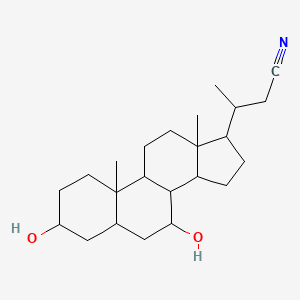 (3alpha,5beta,7beta)-3,7-Dihydroxy-24norcholane-23-nitrile