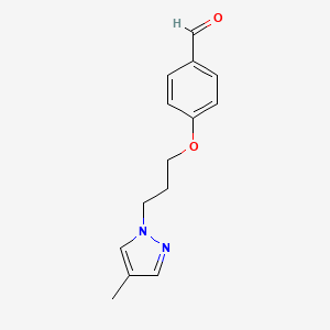 4-(3-(4-methyl-1H-pyrazol-1-yl)propoxy)benzaldehyde