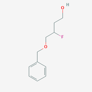 molecular formula C11H15FO2 B12296522 4-(Benzyloxy)-3-fluorobutan-1-ol 