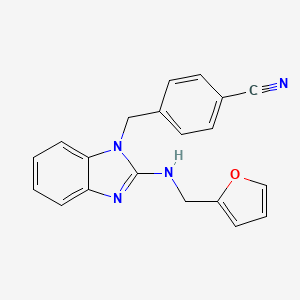 4-((2-((Furan-2-ylmethyl)amino)-1H-benzo[d]imidazol-1-yl)methyl)benzonitrile