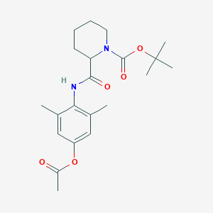 molecular formula C21H30N2O5 B12296533 tert-butyl 2-[(4-acetyloxy-2,6-dimethylphenyl)carbamoyl]piperidine-1-carboxylate 