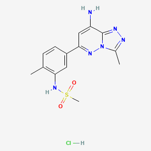 N-(5-(8-Amino-3-methyl-[1,2,4]triazolo[4,3-b]pyridazin-6-yl)-2-methylphenyl)methanesulfonamide hydrochloride