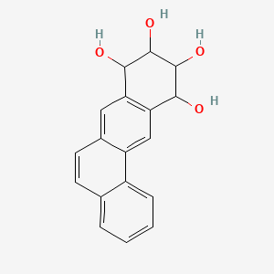 molecular formula C18H16O4 B1229654 8,9,10,11-Tetrahydroxy-8,9,10,11-tetrahydrobenz(a)anthracene CAS No. 53760-22-8