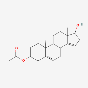 molecular formula C21H30O3 B12296543 (17-hydroxy-10,13-dimethyl-2,3,4,7,8,9,11,12,16,17-decahydro-1H-cyclopenta[a]phenanthren-3-yl) acetate 