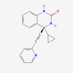 molecular formula C18H15N3O B12296545 (4S)-4-cyclopropyl-4-(2-pyridin-2-ylethynyl)-1,3-dihydroquinazolin-2-one 