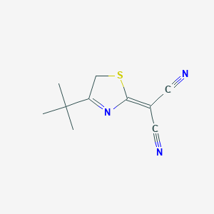 molecular formula C10H11N3S B12296559 2-(4-(Tert-butyl)thiazol-2(5H)-ylidene)malononitrile 