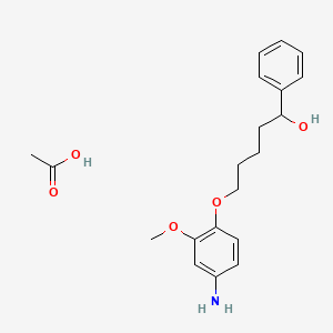 Benzenemethanol, a-[4-(4-amino-2-methoxyphenoxy)butyl]-,1-acetate