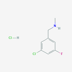 molecular formula C8H10Cl2FN B12296572 1-(3-Chloro-5-fluorophenyl)-N-methylmethanamine hydrochloride 