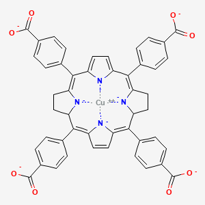 molecular formula C48H30CuN4O8-6 B12296580 copper;4-[(1Z,5Z,9Z,14Z)-10,15,20-tris(4-carboxylatophenyl)-2,3,4,11,12,13-hexahydroporphyrin-21,22,23,24-tetraid-5-yl]benzoate 