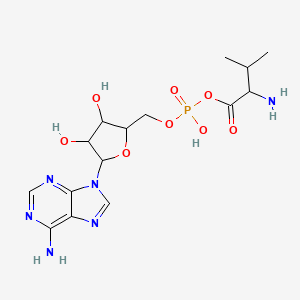 molecular formula C15H23N6O8P B12296583 [[5-(6-Aminopurin-9-yl)-3,4-dihydroxyoxolan-2-yl]methoxy-hydroxyphosphoryl] 2-amino-3-methylbutanoate 