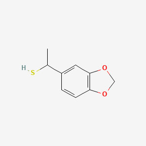 molecular formula C9H10O2S B12296609 1-(Benzo[d][1,3]dioxol-5-yl)ethane-1-thiol 