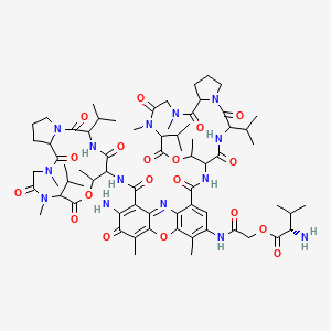 molecular formula C69H98N14O19 B12296618 Actinomycin D,7-[(hydroxyacetyl)amino]-, ester with L-valine (9CI) 