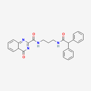 N-[3-[(2,2-diphenylacetyl)amino]propyl]-4-oxo-4aH-quinazoline-2-carboxamide