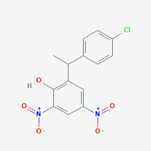 molecular formula C14H11ClN2O5 B1229667 2-[1-(p-Chlorophenyl)ethyl]-4,6-dinitrophenol 