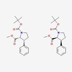 Rel-1-(tert-butyl) 2-methyl (2R,3R)-3-phenylpyrrolidine-1,2-dicarboxylate