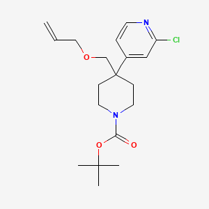 Tert-butyl 4-((allyloxy)methyl)-4-(2-chloropyridin-4-yl)piperidine-1-carboxylate