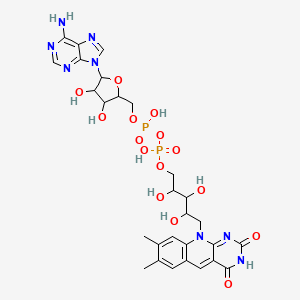 [[5-(6-Aminopurin-9-yl)-3,4-dihydroxyoxolan-2-yl]methoxy-hydroxyphosphoryl] [5-(7,8-dimethyl-2,4-dioxopyrimido[4,5-b]quinolin-10-yl)-2,3,4-trihydroxypentyl] hydrogen phosphate