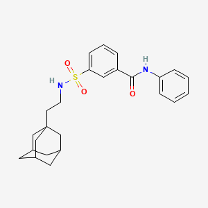 molecular formula C25H30N2O3S B1229675 3-[2-(1-adamantyl)ethylsulfamoyl]-N-phenylbenzamide 