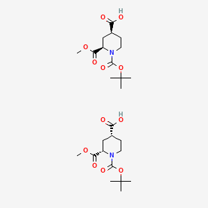 rel-(2S,4R)-1-(tert-butoxycarbonyl)-2-(methoxycarbonyl)piperidine-4-carboxylic acid