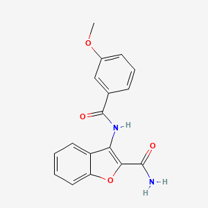 molecular formula C17H14N2O4 B1229680 3-[[(3-Methoxyphenyl)-oxomethyl]amino]-2-benzofurancarboxamide 