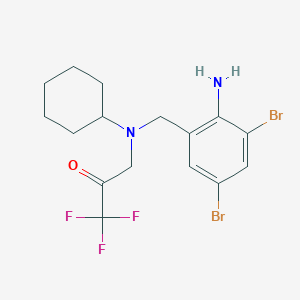 3-[(2-Amino-3,5-dibromobenzyl)(cyclohexyl)amino]-1,1,1-trifluoropropan-2-one