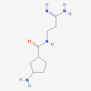 3-amino-N-(3-amino-3-iminopropyl)cyclopentane-1-carboxamide