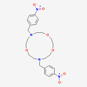 molecular formula C24H32N4O7 B1229690 7,13-Bis(4-nitrobenzyl)-1,4,10-trioxa-7,13-diazacyclopentadecane 