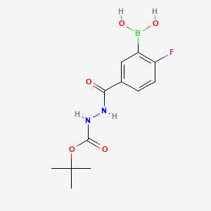 (5-(2-(tert-Butoxycarbonyl)hydrazine-1-carbonyl)-2-fluorophenyl)boronic acid