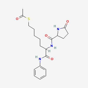 S-[7-anilino-7-oxo-6-[(5-oxopyrrolidine-2-carbonyl)amino]heptyl] ethanethioate