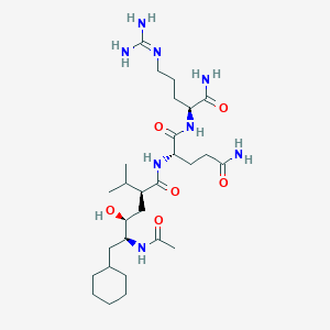 N-[[1-[N-Acetamidyl]-[1-cyclohexylmethyl-2-hydroxy-4-isopropyl]-but-4-YL]-carbonyl]-glutaminyl-arginyl-amide