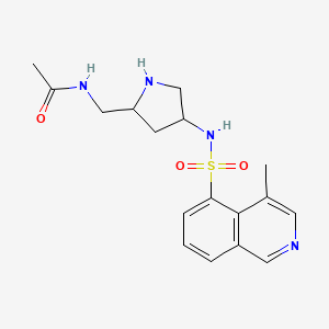 molecular formula C17H22N4O3S B12296960 N-[[4-[(4-methylisoquinolin-5-yl)sulfonylamino]pyrrolidin-2-yl]methyl]acetamide 