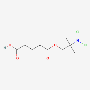 molecular formula C9H15Cl2NO4 B12296969 Pentanedioic acid, mono(2-(dichloroamino)-2-methylpropyl) ester CAS No. 82224-88-2