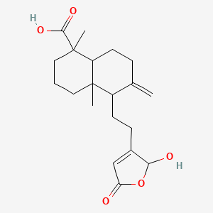 5-[2-(2-hydroxy-5-oxo-2H-furan-3-yl)ethyl]-1,4a-dimethyl-6-methylidene-3,4,5,7,8,8a-hexahydro-2H-naphthalene-1-carboxylic acid