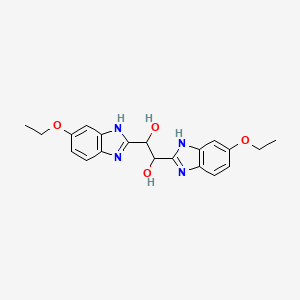 molecular formula C20H22N4O4 B1229698 1,2-Bis(5-ethoxy-2-benzimidazolyl)-1,2-ethanediol CAS No. 60871-45-6